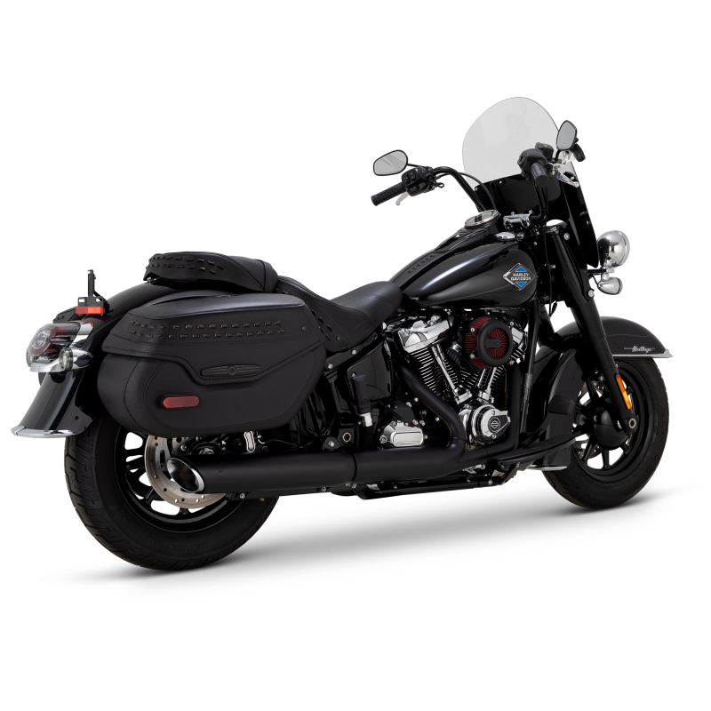 Vance and Hines Vance & Hines 2025+ HD Softail Twin Slash 4in Round Black Slip-On Exhaust Motorcycle Slip-On aftermarket performance part