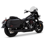 Vance and Hines Vance & Hines 2025+ HD Softail Twin Slash 4in Round Black Slip-On Exhaust Motorcycle Slip-On aftermarket performance part