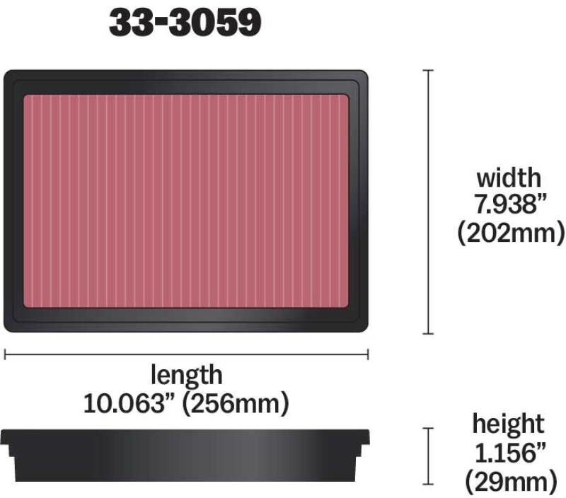 K&N 15-17 Nissan NP300 L4-2.3L DSL Drop In Air Filter K&N Engineering Air Filters - Drop In  AXOPROS
