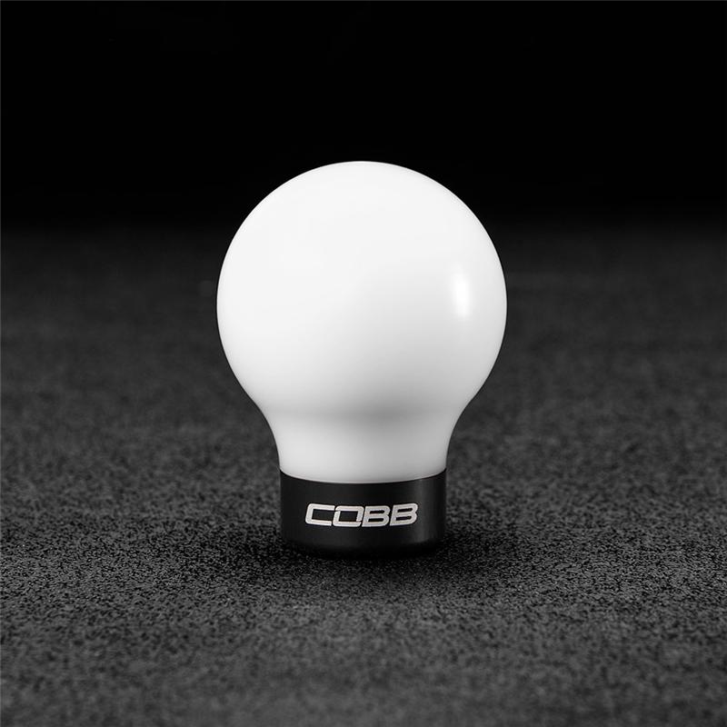 Cobb Subaru 6-Speed COBB Shift Knob - White w/Stealth Black Collar (Non-Weighted) COBB Shift Knobs  AXOPROS