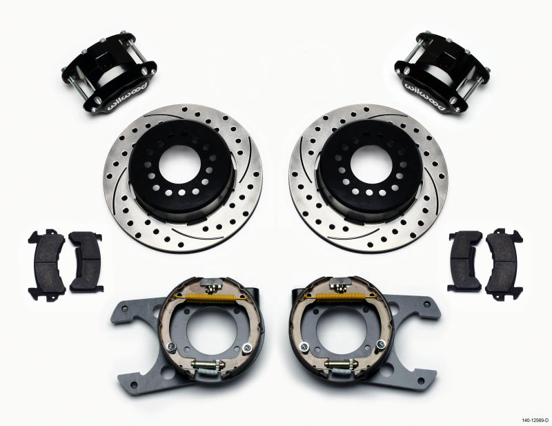 Wilwood D154 P/S Park Brake Kit Drilled Chevy C-10 2.42 Offset 5-lug Wilwood Big Brake Kits  AXOPROS