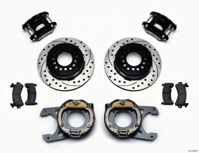 Wilwood D154 P/S Park Brake Kit Drilled Chevy C-10 2.42 Offset 5-lug Wilwood Big Brake Kits  AXOPROS