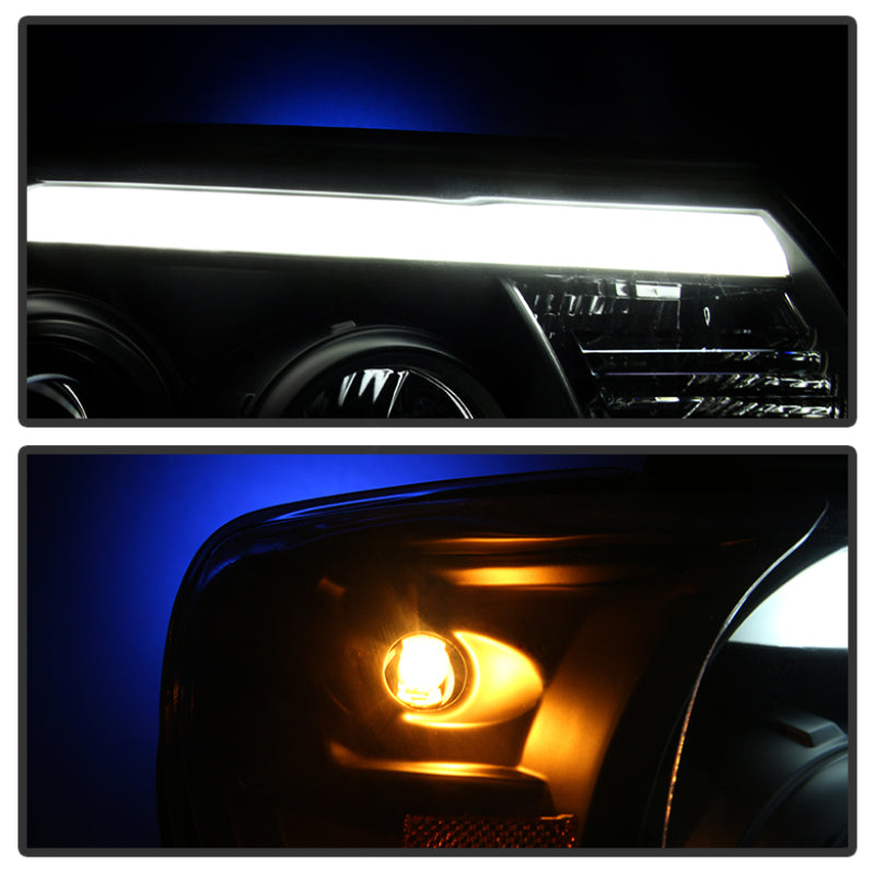 Spyder Toyota Tacoma 12-15 Projector Headlights Light Bar DRL Black PRO-YD-TT12-LBDRL-BK SPYDER Headlights  AXOPROS