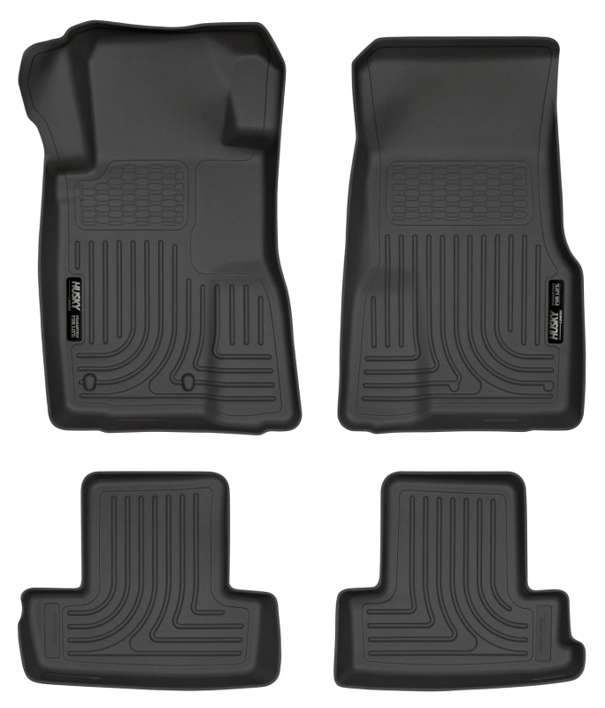 Husky Liners 10-12 Ford Mustang WeatherBeater Combo Black Floor Liners Husky Liners Floor Mats - Rubber  AXOPROS