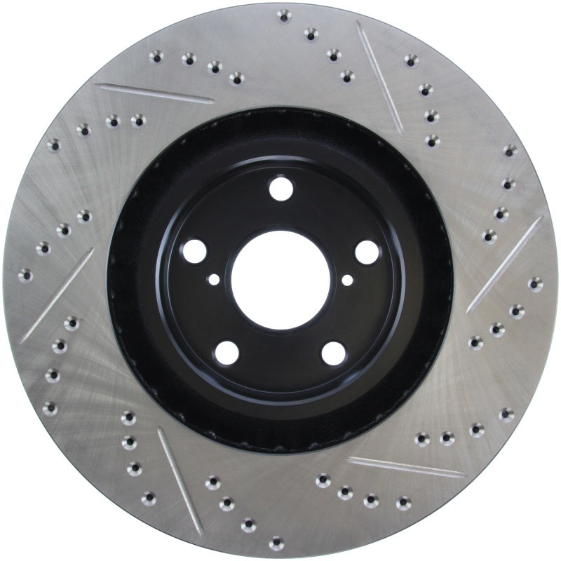 StopTech 5/93-98 Toyota Supra Turbo Right Front Slotted & Drilled Rotor Stoptech Brake Rotors - Slot & Drilled  AXOPROS