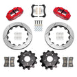Wilwood Wilwood 89-02 Nissan Skyline Superlite 4R Rear BBK w/ 13.50in Diameter Slotted Rotor - Red Big Brake Kits aftermarket performance part