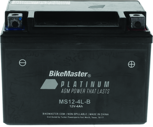 BikeMaster AGM Battery - MS12-4L-B BikeMaster Batteries  AXOPROS