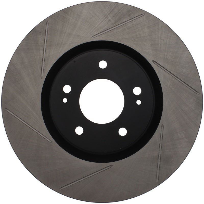 StopTech Power Slot 03-06 Evo 8 & 9 Slotted Right Front Rotor Stoptech Brake Rotors - Slotted  AXOPROS