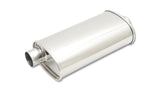 Vibrant StreetPower Oval Muff 5in x 9in x 15in long body 3in inlet I.D. x 3in outlet Offset-Center Vibrant Muffler  AXOPROS