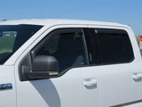EGR 15+ Ford F150 Crew Cab In-Channel Window Visors - Set of 4 - Matte (573495) EGR Wind Deflectors  AXOPROS