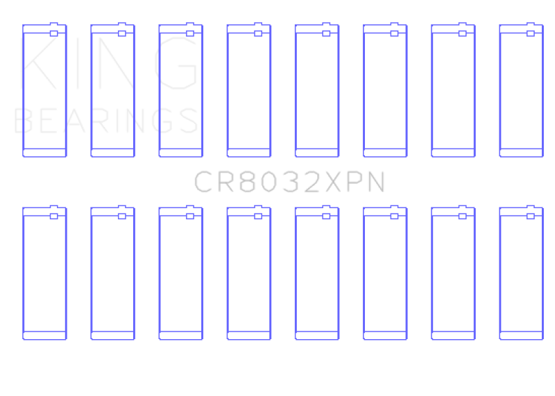 King Engine Bearings Chrysler Dodge Hemi 5.7L/6.1L V8 Performance Rod Bearing Set - Size STDX King Engine Bearings Bearings  AXOPROS