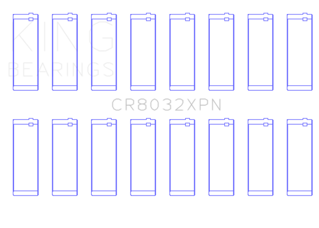 King Engine Bearings Chrysler Dodge Hemi 5.7L/6.1L V8 Performance Rod Bearing Set - Size STDX King Engine Bearings Bearings  AXOPROS
