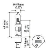 Hella Optilux H1 12V/55W XY Yellow Bulb Hella Bulbs  AXOPROS