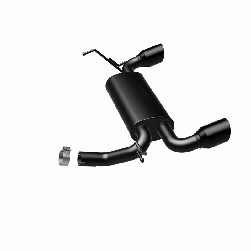 MagnaFlow 07-17 Jeep Wrangler JK 3.8/3.6L Dual Split Rear Exit Black Axle-Back Exhaust - AXOPROS Magnaflow Axle Back  