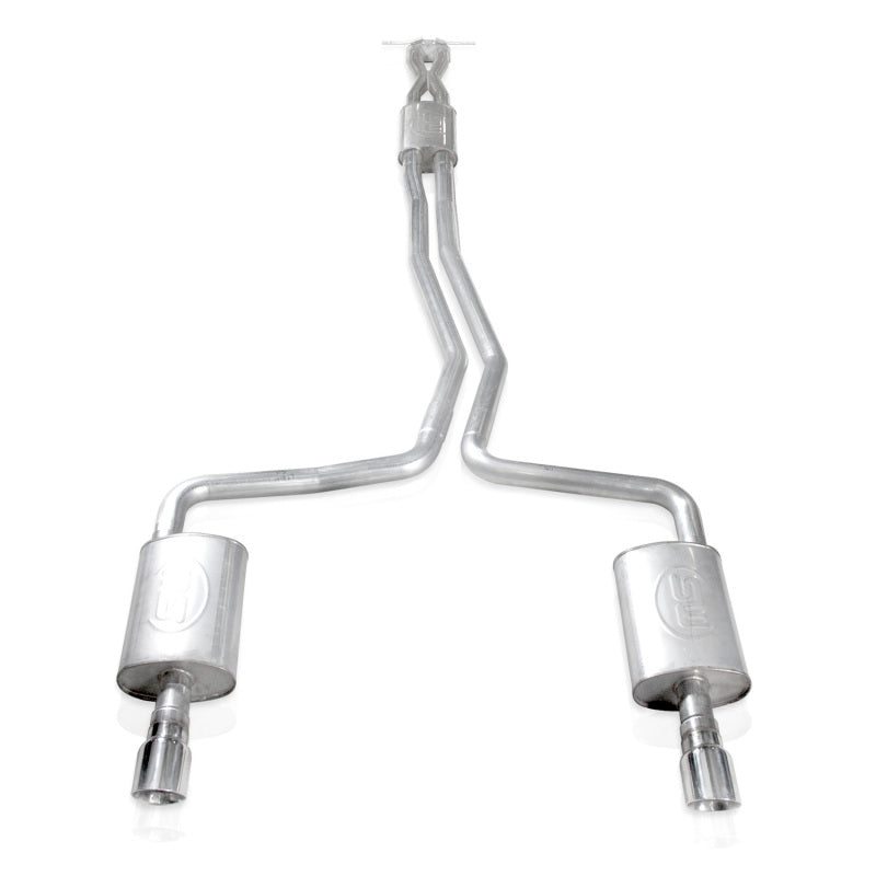 Stainless Works 2010-18 Ford Taurus SHO V6 2-1/2in Catback Chambered Mufflers X-Pipe Stainless Works Catback  AXOPROS