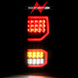 ANZO ANZO 2007-2013 Toyota Tundra LED Taillights Plank Style Black w/Clear Lens Tail Lights aftermarket performance part