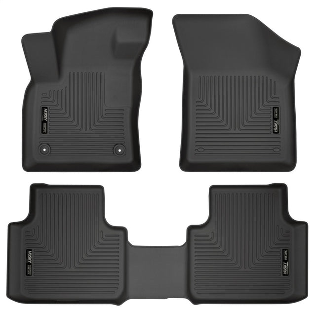 Husky Liners 18-19 Volkswagen Atlas Weatherbeater Black Front & 2nd Seat Floor Liners Husky Liners Floor Mats - Rubber  AXOPROS