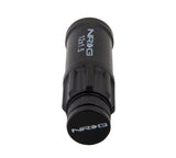 NRG 700 Series M12 X 1.5 Steel Lug Nut w/Dust Cap Cover Set 21 Pc w/Locks & Lock Socket - Black NRG Lug Nuts  AXOPROS