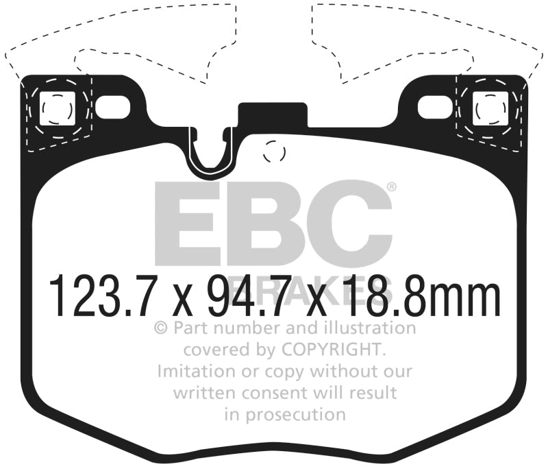 EBC 2017+ BMW 530 2.0L Turbo (G30) Ultimax2 Front Brake Pads EBC Brake Pads - OE  AXOPROS