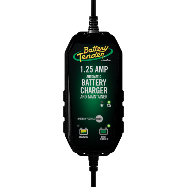 Battery Tender 6V 12V 1.25AMP Selectable Battery Charger Battery Tender Battery Chargers  AXOPROS