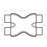 MagnaFlow Smooth Trans X 2.5/2.5 X 12 SS Magnaflow X Pipes  AXOPROS