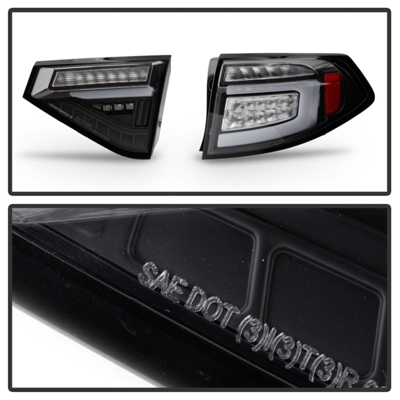 Spyder 08-14 Subara Impreza WRX Hatchback LED Tail Lights Seq Signal Black ALT-YD-SI085D-SEQ-BK SPYDER Tail Lights  AXOPROS