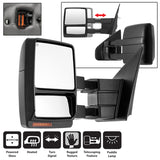 Xtune Ford F150 07-14 Power Heated Amber LED Signal Telescoping Mirror Left MIR-FF15007S-PWH-AM-L SPYDER Side Mirrors  AXOPROS