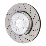 SHW 08-13 BMW M3 4.0L Right Rear Cross-Drilled Lightweight Brake Rotor (34212283804) SHW Performance Brake Rotors - Drilled  AXOPROS