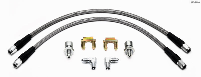 Wilwood Flexline Kit 55-57 Chevy w/ Forged Dynalite Front Caliper Wilwood Brake Line Kits  AXOPROS