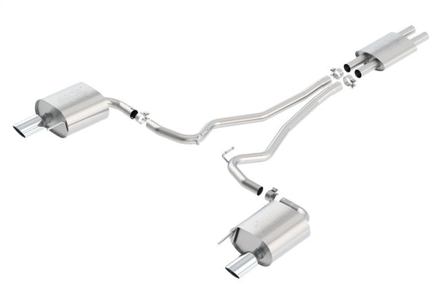 Borla ATAK Cat Back 15 Ford Mustang 3.7L V6 MT/AT 2.25in Pipe 4in Single Round Rolled Tips Borla Catback  AXOPROS