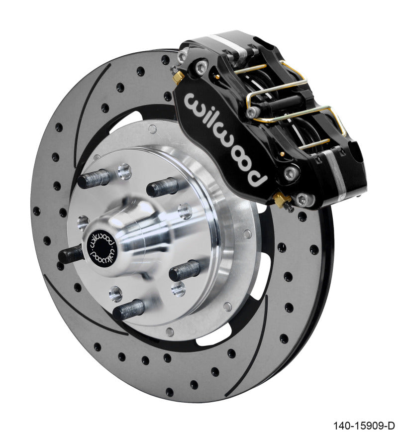 Wilwood Dynapro 4R Front Kit 11.75in SPR Drilled and Slotted Rotors - Black Wilwood Big Brake Kits  AXOPROS