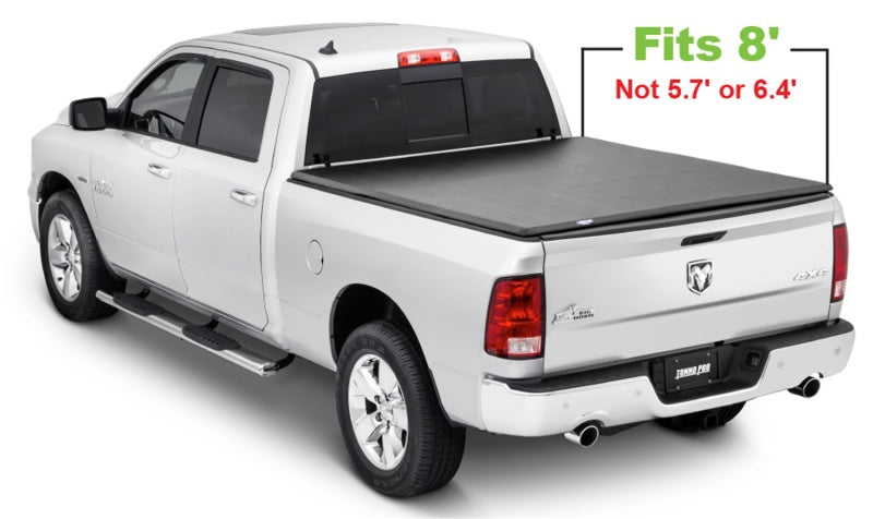 Tonno Pro 02-19 Dodge RAM 1500 8ft Fleetside Tonno Fold Tri-Fold Tonneau Cover Tonno Pro Tonneau Covers - Soft Fold  AXOPROS