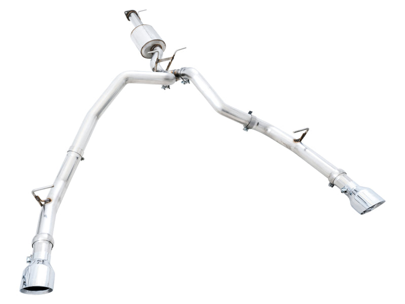 AWE Tuning 19-21 RAM 1500 5.7L (w/Cutouts) 0FG Dual Rear Exit Cat-Back Exhaust - Chrome Silver Tips AWE Tuning Catback  AXOPROS