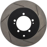 StopTech Power Slot 03-06 Evo 8 & 9 Slotted Left Rear Rotor Stoptech Brake Rotors - Slotted  AXOPROS
