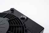 CSF Universal Drag Race / Tuck Radiator w/9in Spal Fan - 10.5in H x 10in L x 3.6in W - Black CSF Radiators  AXOPROS