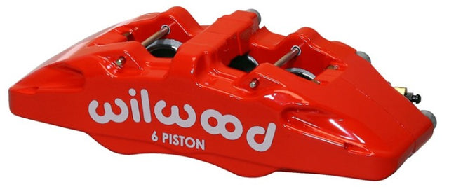 Wilwood Caliper-Forged Dynapro 6 5.25in Mount-Red-L/H 1.62/1.12/1.12in Pistons 0.81in Disc Wilwood Brake Calipers - Perf  AXOPROS