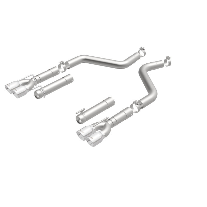 MagnaFlow Axle-Back, SS, 3in, Quad Split Rear 3.5 Tips 2015 Dodge Challenger incl SRT Hellcat Magnaflow Catback  AXOPROS