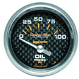 Autometer Carbon Fiber 52mm 100 PSI Electronic Oil Pressure Gauge AutoMeter Gauges  AXOPROS