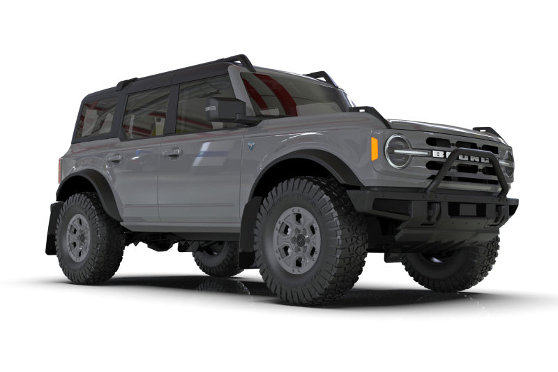 Rally Armor 21-24 Ford Bronco (Plstc Bmpr + RR - NO Rptr/Sprt) Blk Mud Flap w/Met. Blk Logo Rally Armor Mud Flaps  AXOPROS