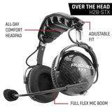 Rugged Radios AlphaBass Carbon Fiber Headset for STEREO and OFFROAD Intercoms Behind The Head Rugged Radios Radio Communications  AXOPROS