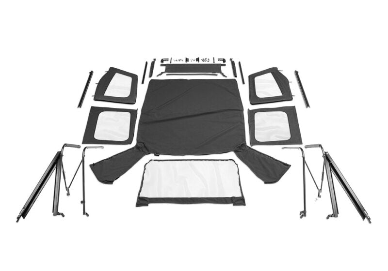 Rampage 1976-1983 Jeep CJ5 Complete Top - Black Denim Rampage Soft Tops  AXOPROS