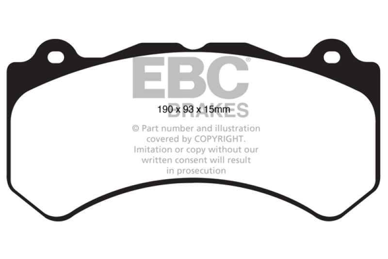 EBC 16+ Cadillac ATS-V 3.6 Twin Turbo Redstuff Front Brake Pads EBC Brake Pads - Performance  AXOPROS