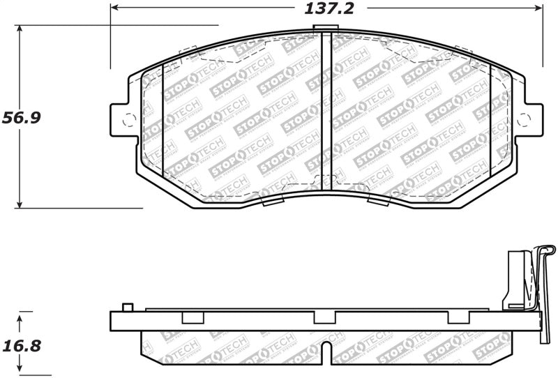 StopTech Street Select Brake Pads - Front Stoptech Brake Pads - OE  AXOPROS
