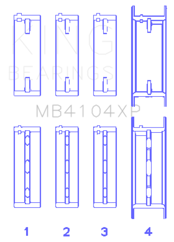 King Nissan VG30DE/VG30DETT Performance Main Bearing Set - Size STDX King Engine Bearings Bearings  AXOPROS