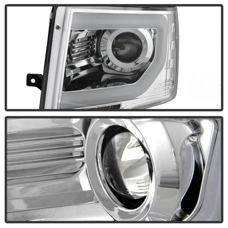 Spyder Ford F150 13-14 Projector Fctry Xenon Model- Light Bar DRL Chrm PRO-YD-FF15013-LBDRL-HID-C SPYDER Headlights  AXOPROS