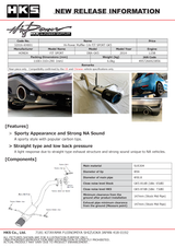 HKS Hi-Power Muffler 2014+ Honda Fit Sport GK5 w/ Carbon Tips HKS Catback  AXOPROS
