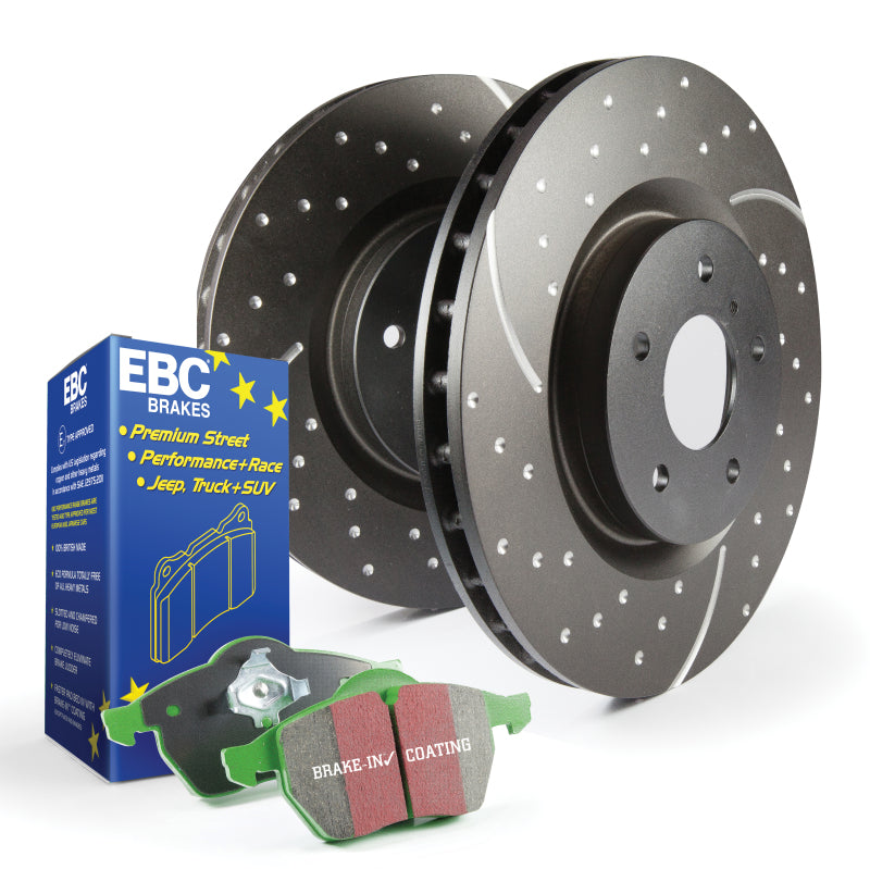 EBC S3 Kits Greenstuff Pads and GD Rotors EBC Brake Rotors - Slot & Drilled  AXOPROS