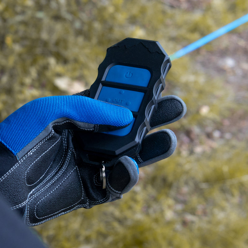 Borne Off-Road 12K Winch - Blue Synthetic Rope Borne Off-Road Winches  AXOPROS