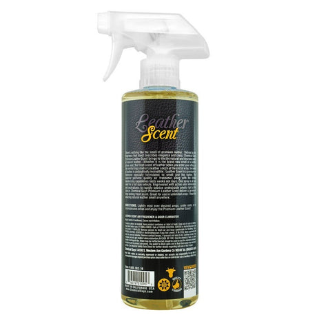 Chemical Guys Leather Scent Air Freshener & Odor Eliminator - 16oz - AXOPROS