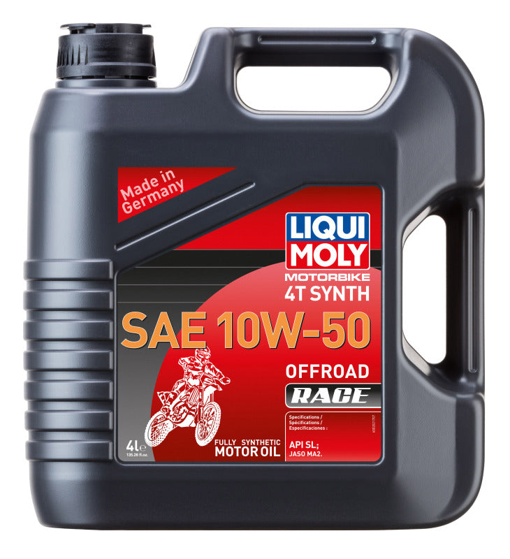 LIQUI MOLY 4L Motorbike 4T Synth SAE 10W50 Offroad Race LIQUI MOLY Motor Oils  AXOPROS